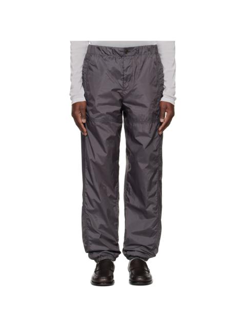 Gray Nylon Taffeta Sweatpants