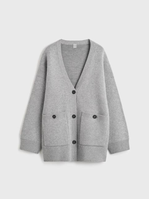 Longline cardigan pale grey