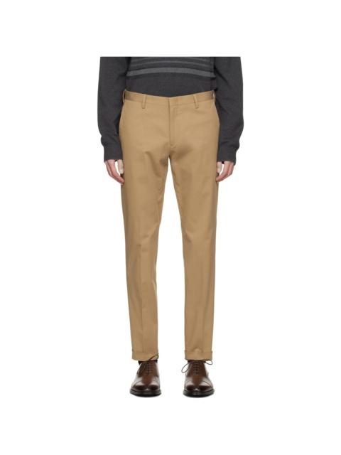 Tan Cotton Stretch Chino Trousers