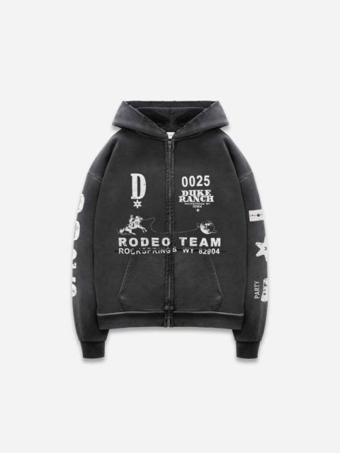 Duke Rodeo Team Vintage Black Zip Hoodie
