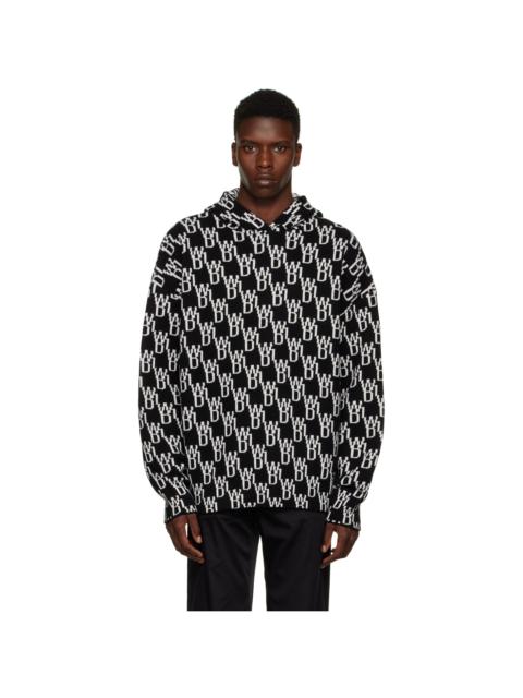 Black Jacquard Hoodie