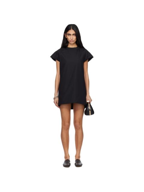 Black Poplin Minidress