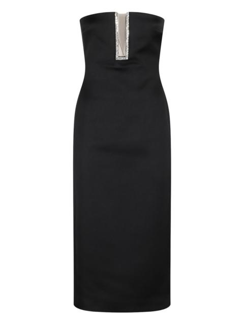 rhinestone-embellished midi dress