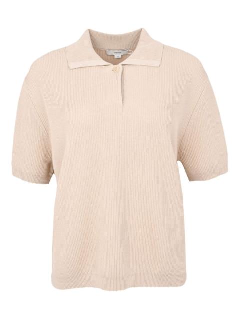ribbed polo shirt