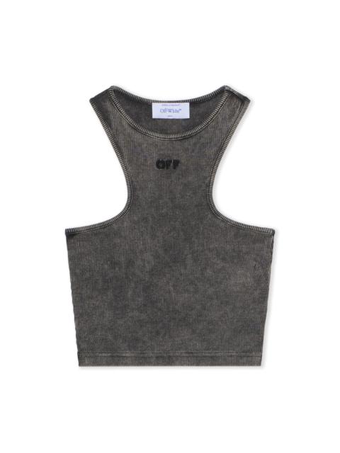 Off Stamp Rib Rowing Logo Top