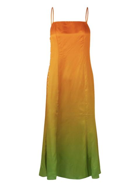 gradient silk dress