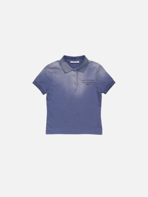 Sprayed polo t-shirt - Navy blue