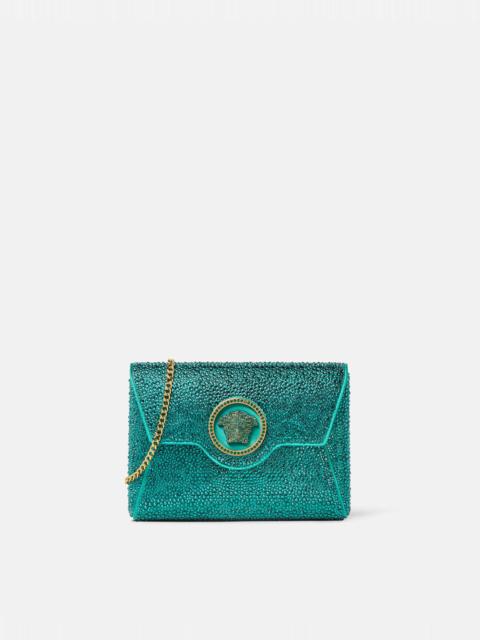 La Medusa Embellished Satin Clutch
