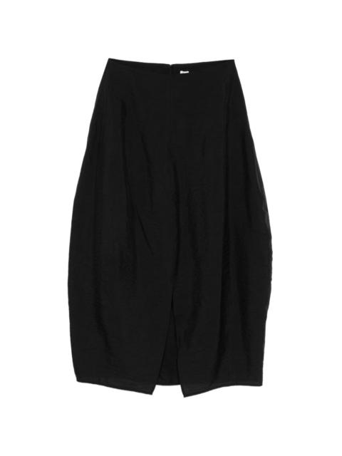 Parachute slit midi skirt