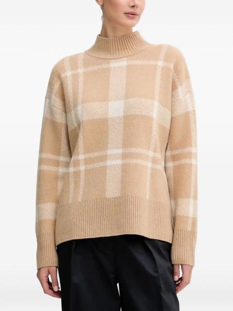 check high-neck sweater