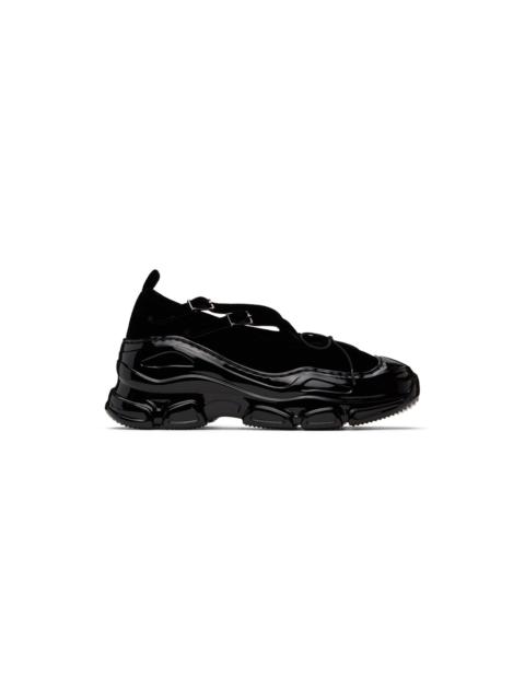 Simone Rocha Black Classic Criss Cross Tracker Ballerina Flats | REVERSIBLE
