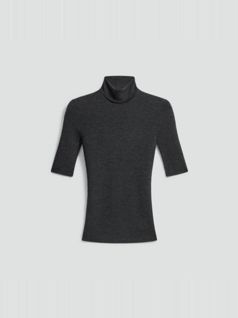 Leenda Short-Sleeve Turtleneck in Regal Wool