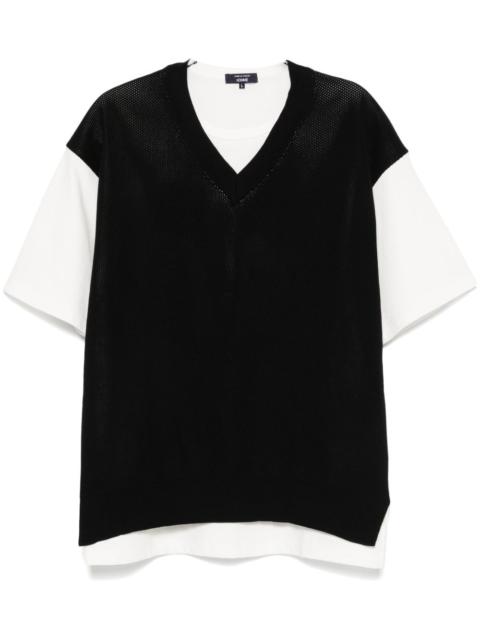 layered-effect T-shirt