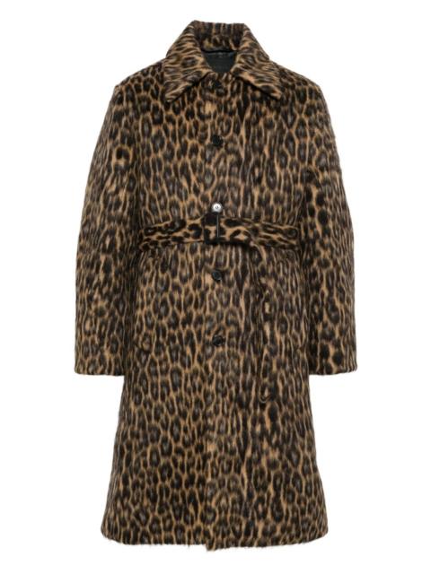 animal-print coat