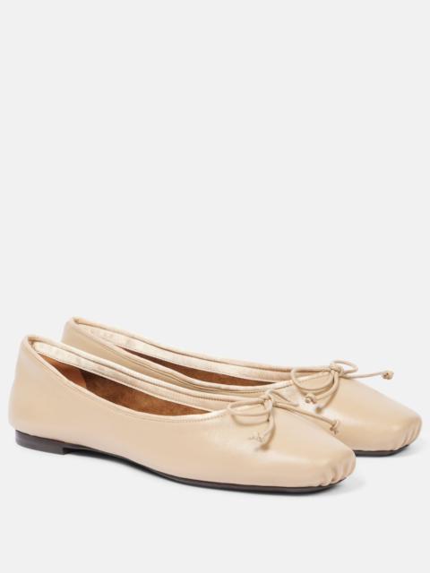 Charlotte leather ballet flats