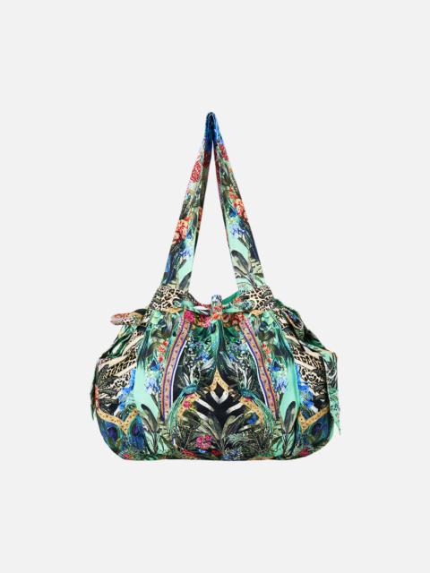 DRAWSTRING BOW BEACH BAG