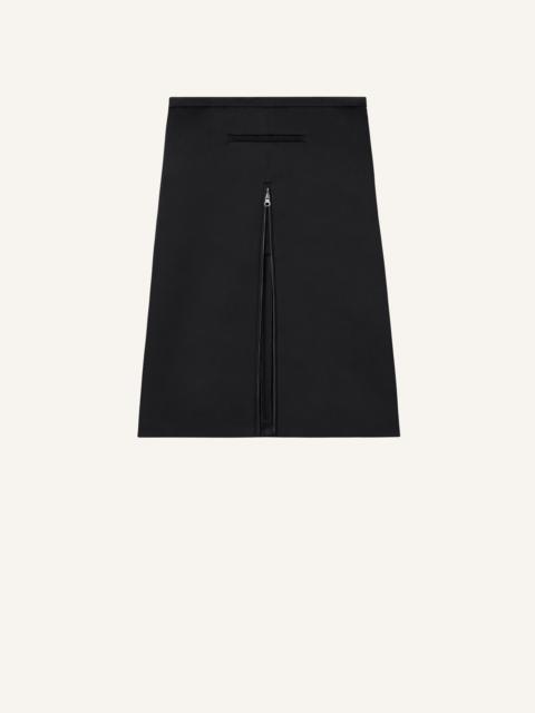 TAILORED ZIPPED SATIN MIDI SKIRT