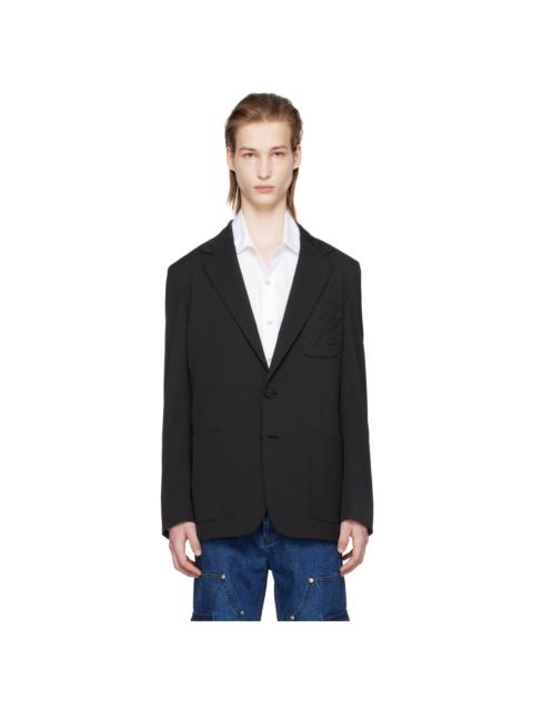 Black Monogram Pocket Blazer