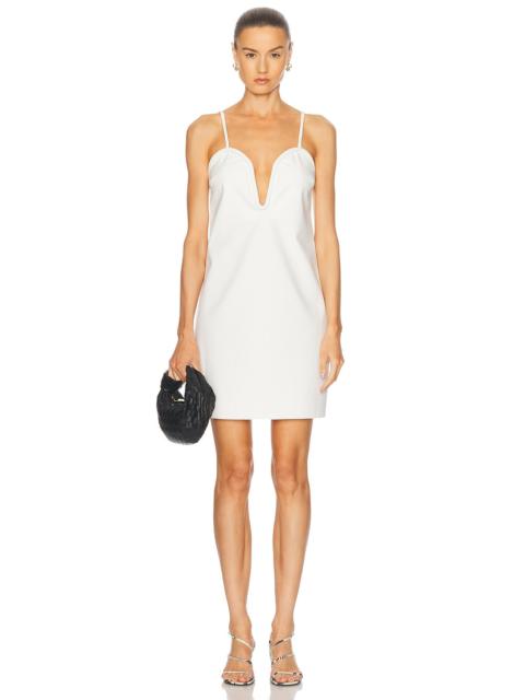 Solid Inamorata Deep V Mini Dress