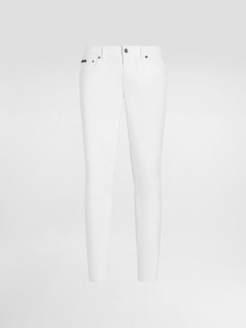 White skinny stretch jeans