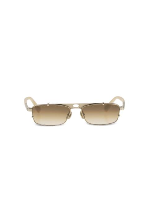 Paloma double-bridge rectangular sunglasses