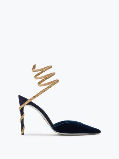 Margot Deep Blue Slingback Pump 105