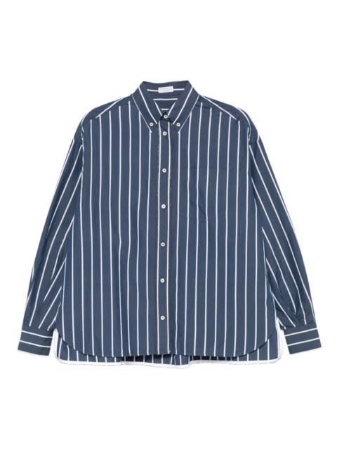 striped button-down shirt
