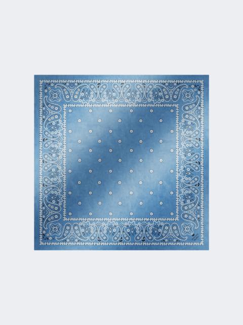 Bandanna print silk foulard - LIGHT BLUE