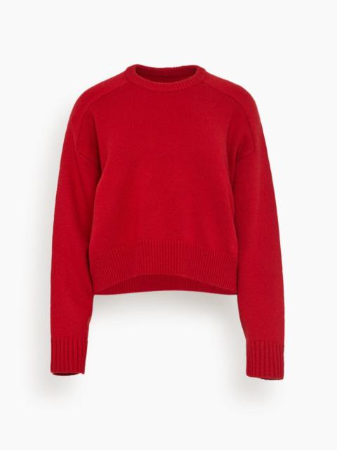 Bruzzi Cropped Sweater in Red