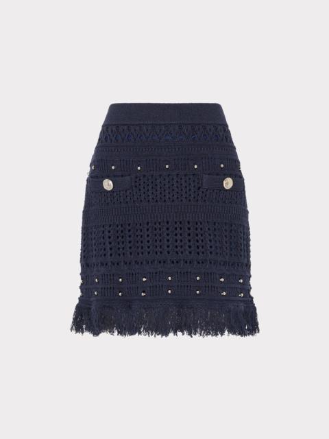 Beaded Fringe Mini Skirt