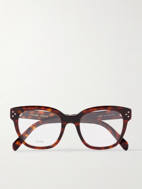 Oversized Square-frame Tortoiseshell Acetate Optical Glasses