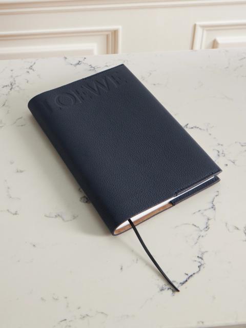 Logo-embossed Leather Notebook