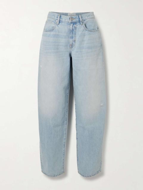 Ella mid-rise barrel-leg jeans Light denim