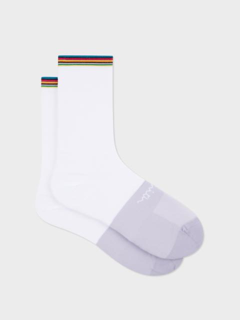 White 'Signature Stripe' Cycling Socks