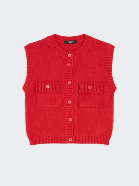 CAPRARA Cotton-blend yarn gilet