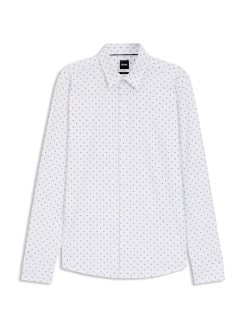 PRINTED SLIM-FIT SHIRT IN PERFORMANCE-STRETCH JERSEY