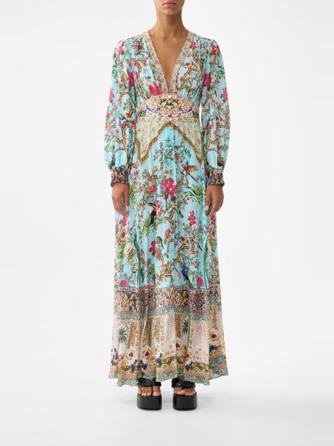 BUTTON DRESS WITH SHAPED WAISTBAND