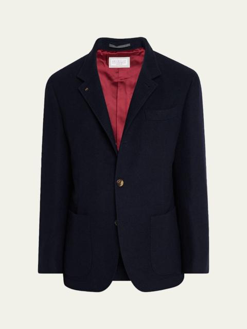 Men's Cashmere Blazer-Style Coat