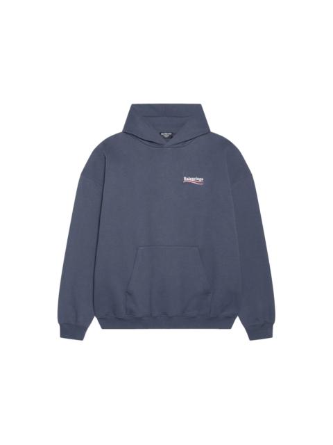 Balenciaga Political Campaign Large Fit Hoodie Dark Grey/White