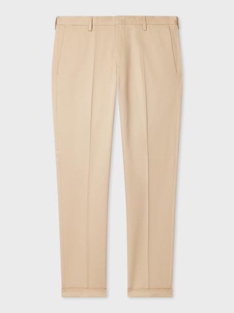 Tan Slim-Fit Stretch-Cotton Chinos