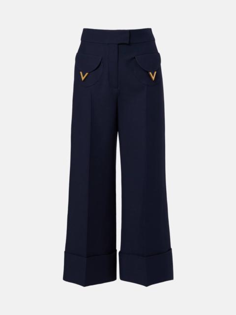 Crepe Couture VGold wide-leg pants