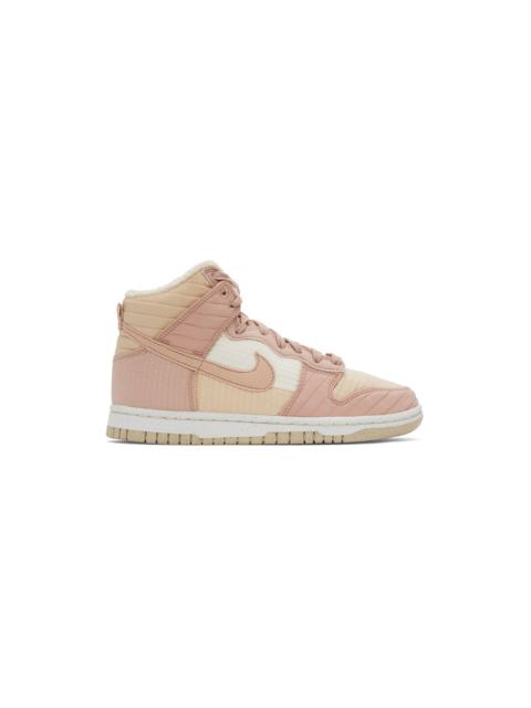 Pink & Beige Dunk High LX Sneakers