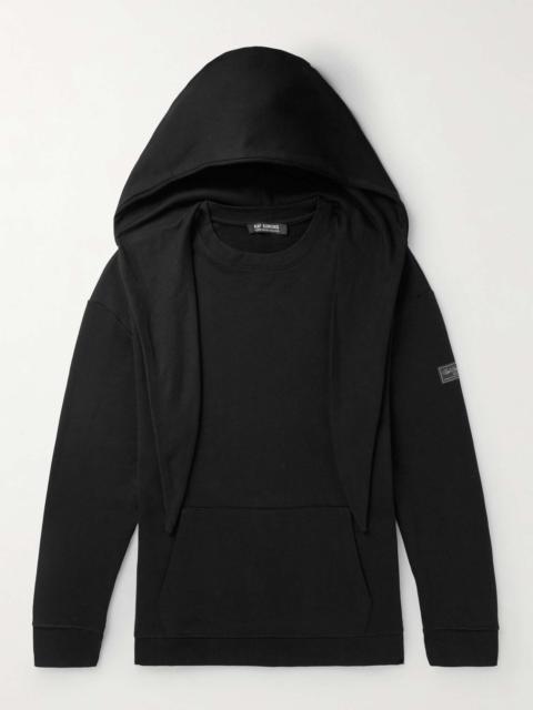 Tie-Detailed Cotton-Jersey Hoodie
