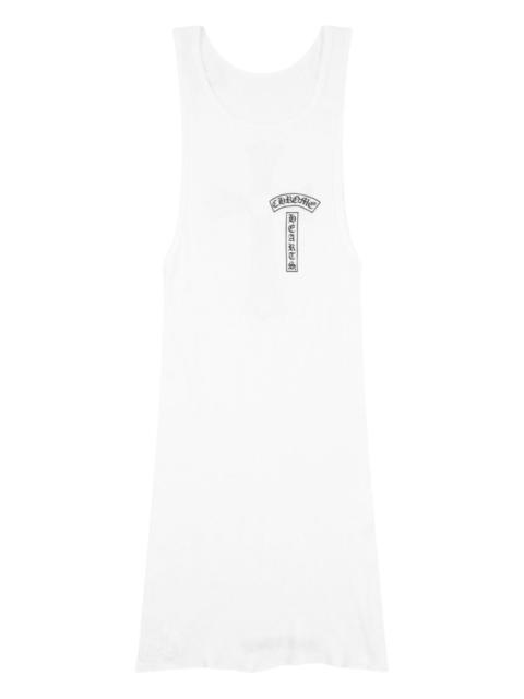 T Bar Cross ribbed tank top