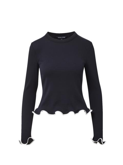 ELIANNE RUFFLE-TRIM T-SHIRT