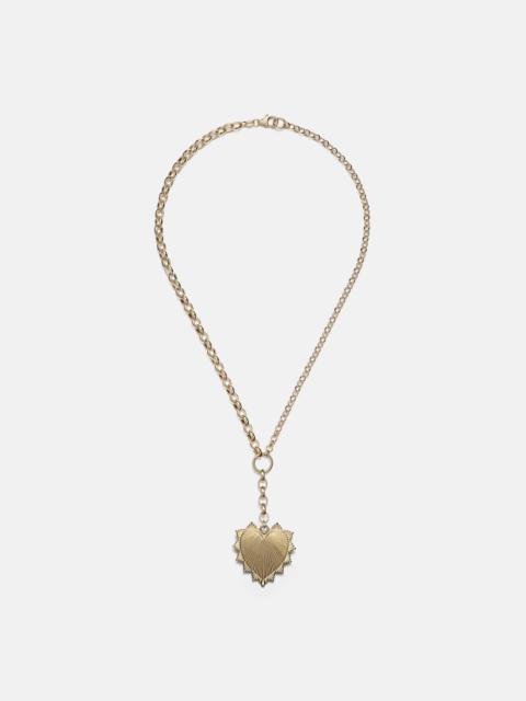 Oversized Love Token 18kt gold chain necklace