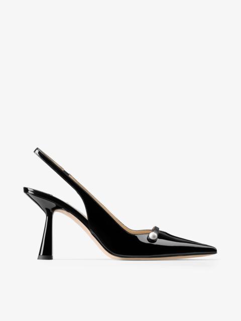 Amita 85
Black Patent Nappa Leather Slingbacks
