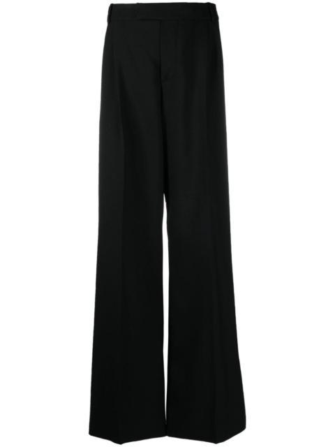 wide-leg tailored trousers