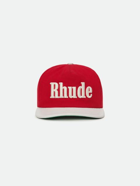 RHUDE CONTRAST LOGO HAT