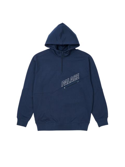 SLANT 1/4 ZIP HOOD BLUE